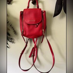 Michael Kors Red Leather Purse